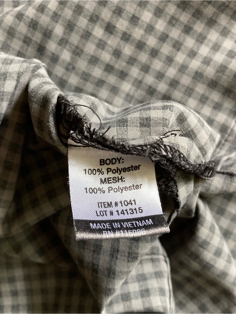 Game Guard Short Sleeve Button Up Shirt Men’s Large Gray Check Fishing 1041 - Picture 11 of 11